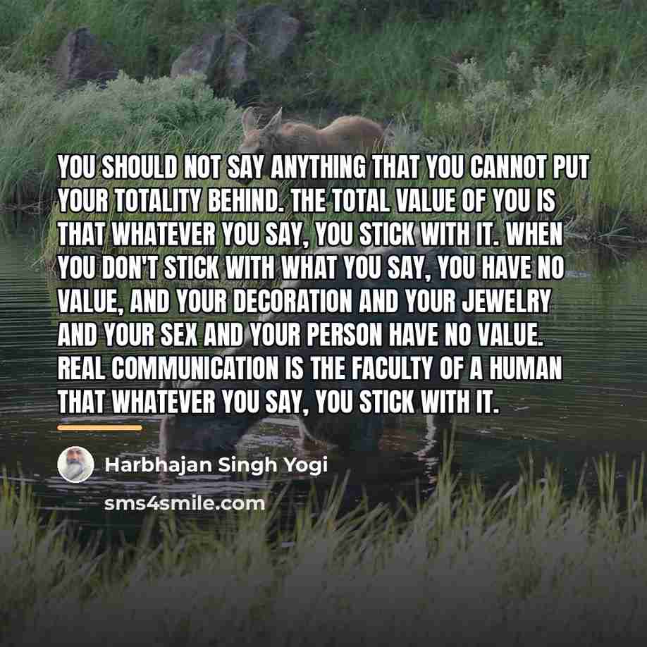 “You should not say anything that you cannot put your…” quote by Harbhajan Singh Yogi