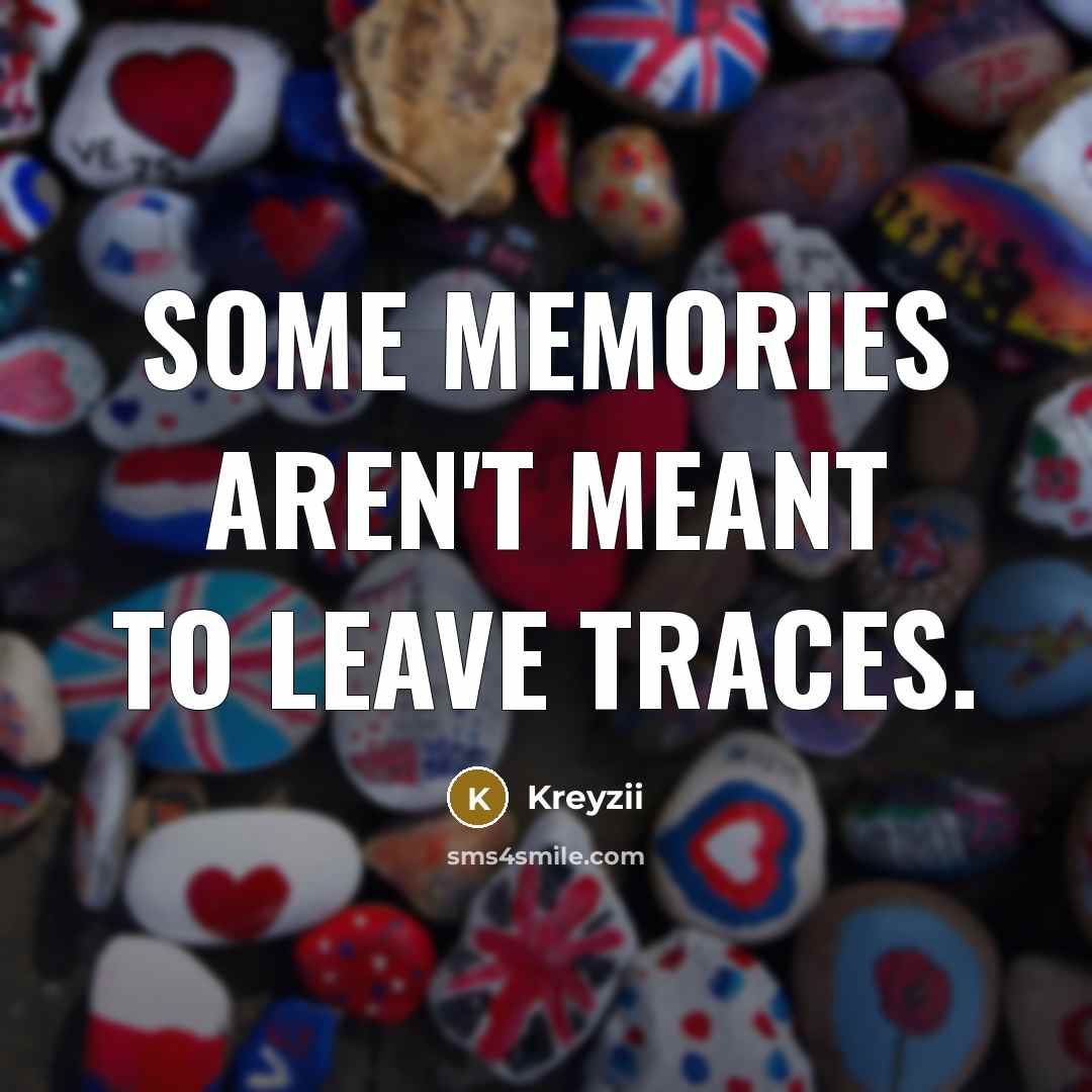“Some memories aren't meant to leave traces.…” quote by Kreyzii