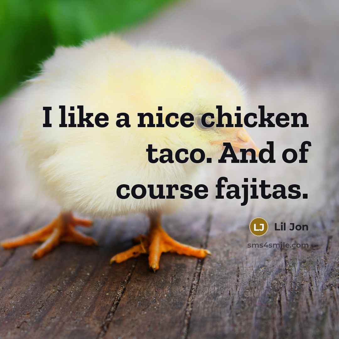 “I like a nice chicken taco. And of course fajitas.…” quote by Lil Jon