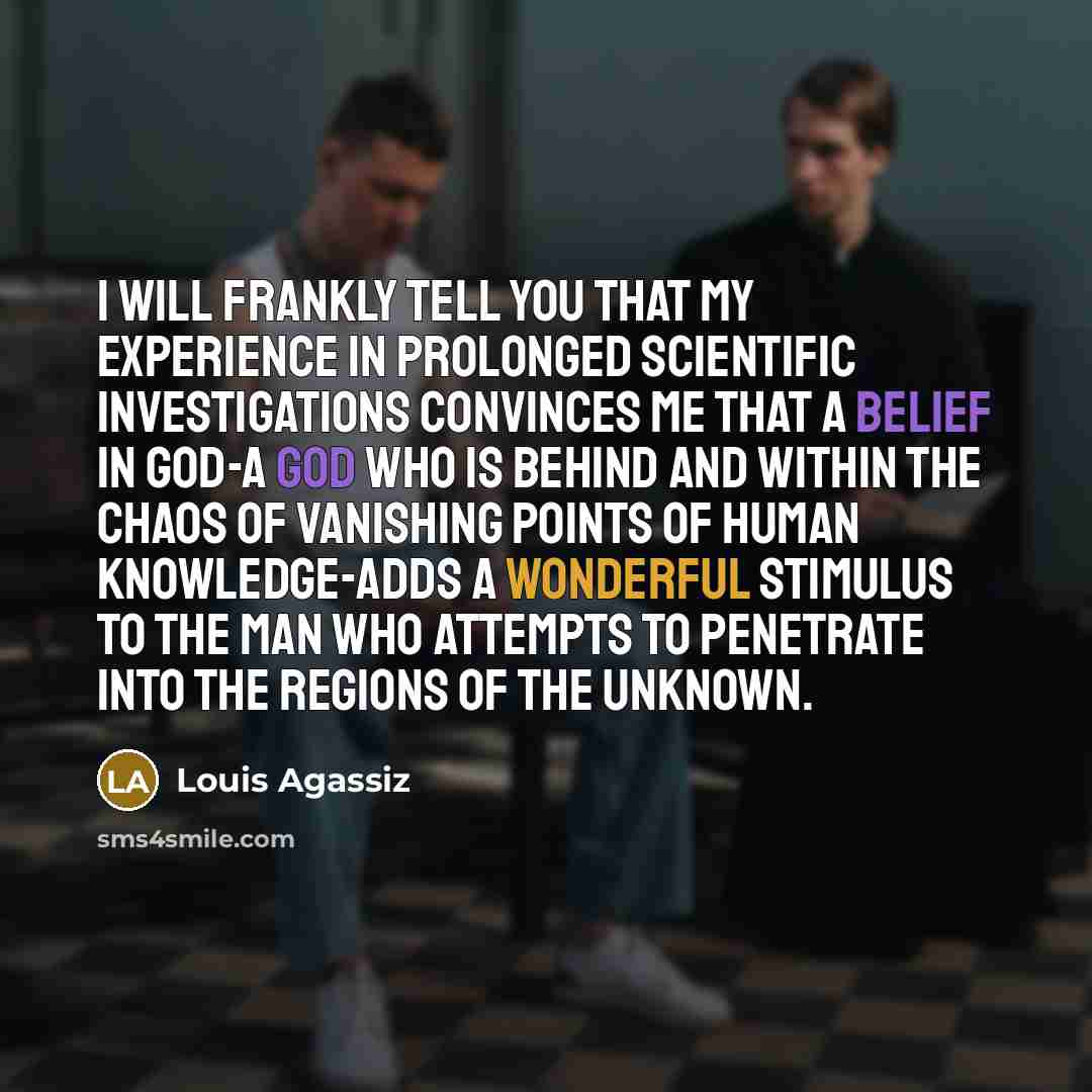 “I will frankly tell you that my experience in prolonged…” quote by Louis Agassiz