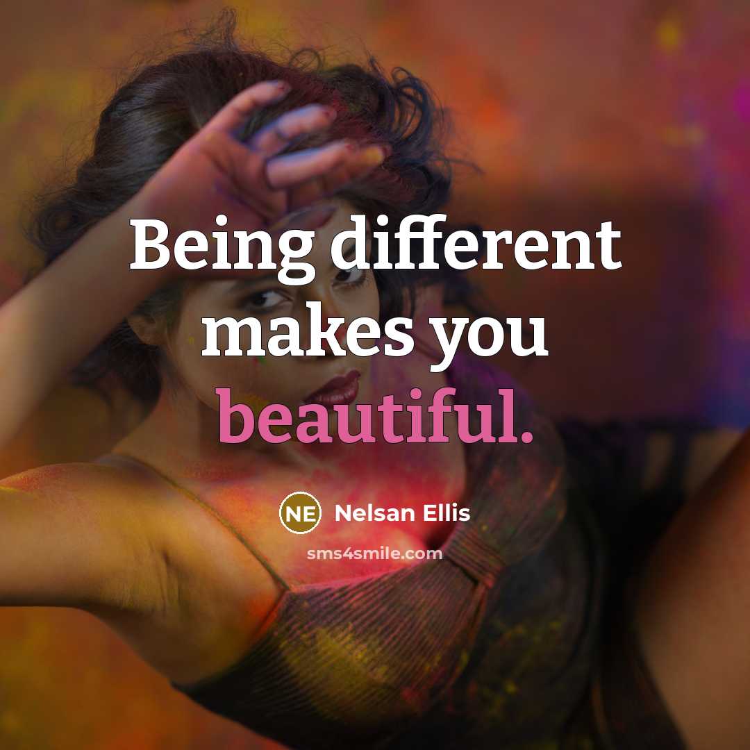 “Being different makes you beautiful.…” quote by Nelsan Ellis