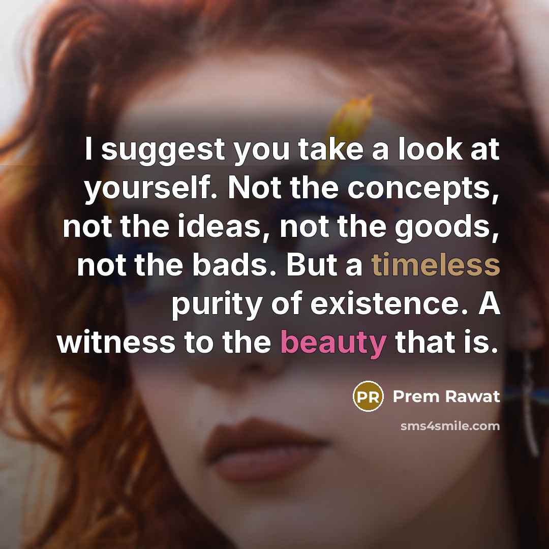 “I suggest you take a look at yourself. Not the…” quote by Prem Rawat