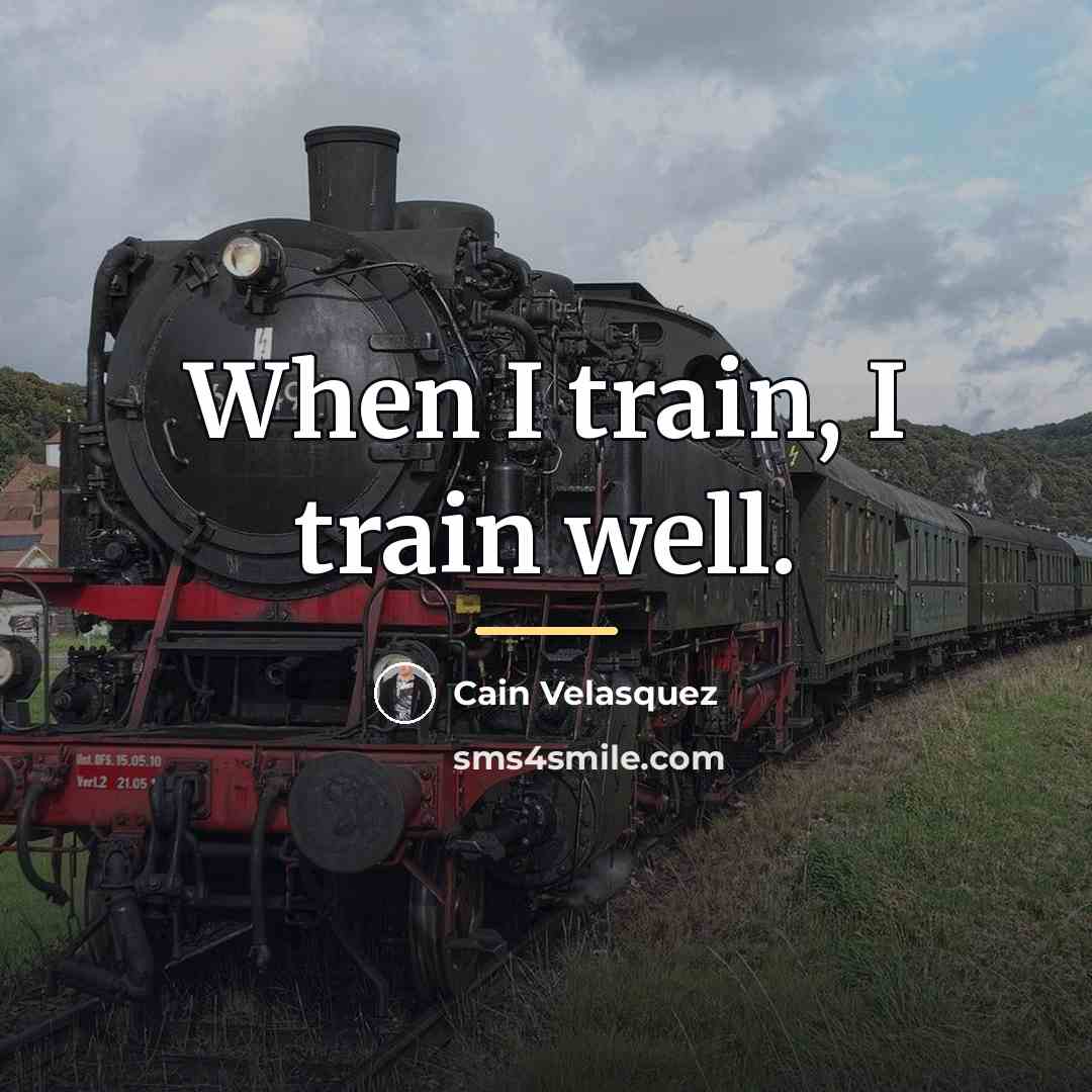 “When I train, I train well.…” quote by Cain Velasquez