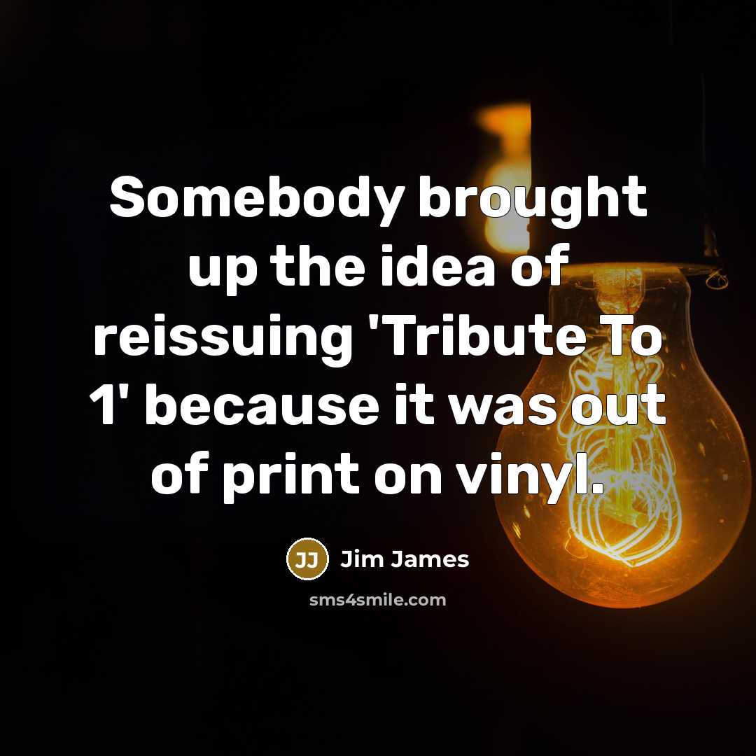 “Somebody brought up the idea of reissuing 'Tribute To 1'…” quote by Jim James