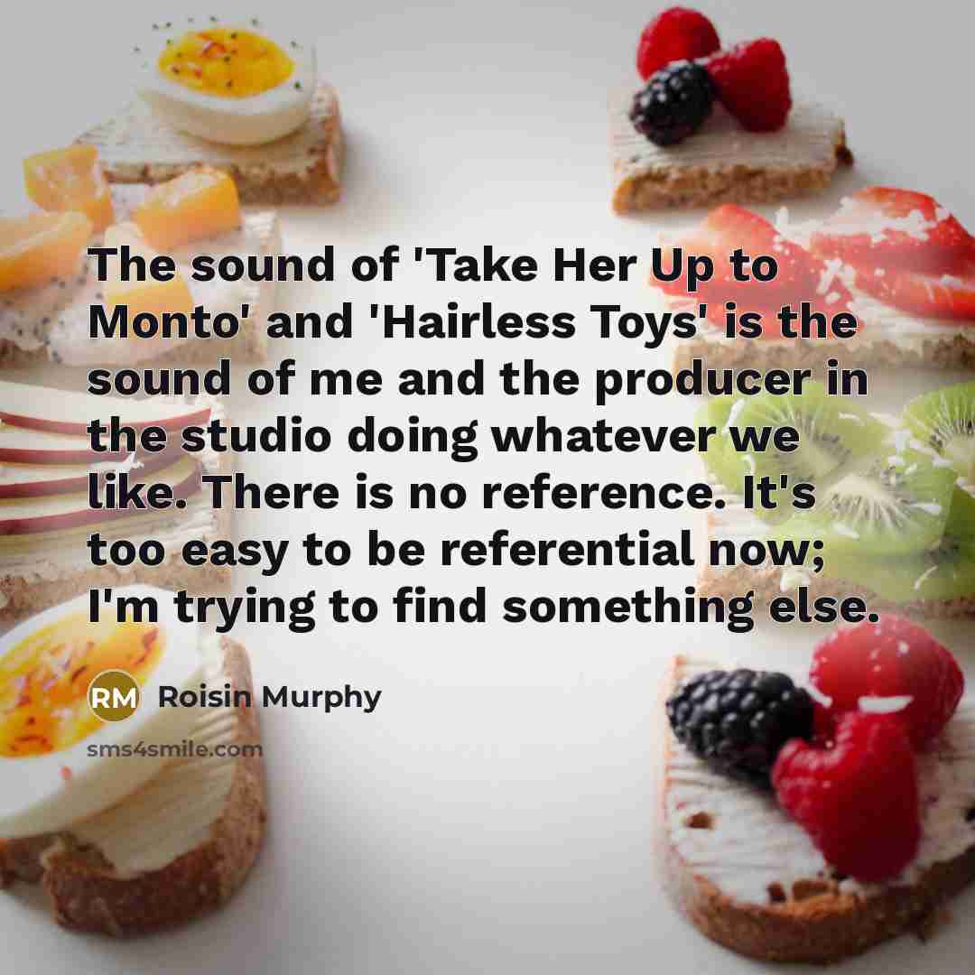 “The sound of 'Take Her Up to Monto' and 'Hairless…” quote by Roisin Murphy