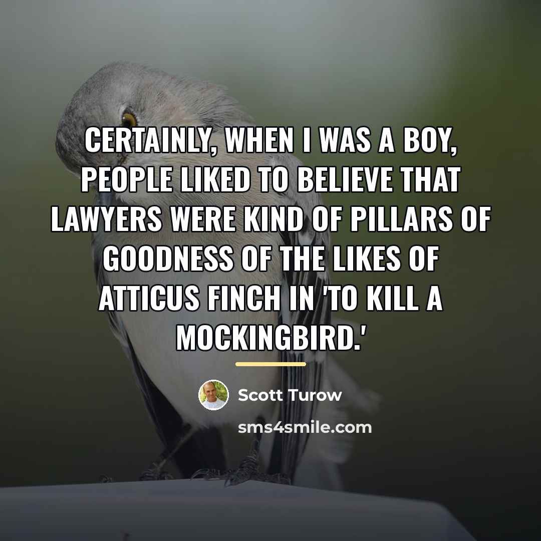 “Certainly, when I was a boy, people liked to believe…” quote by Scott Turow