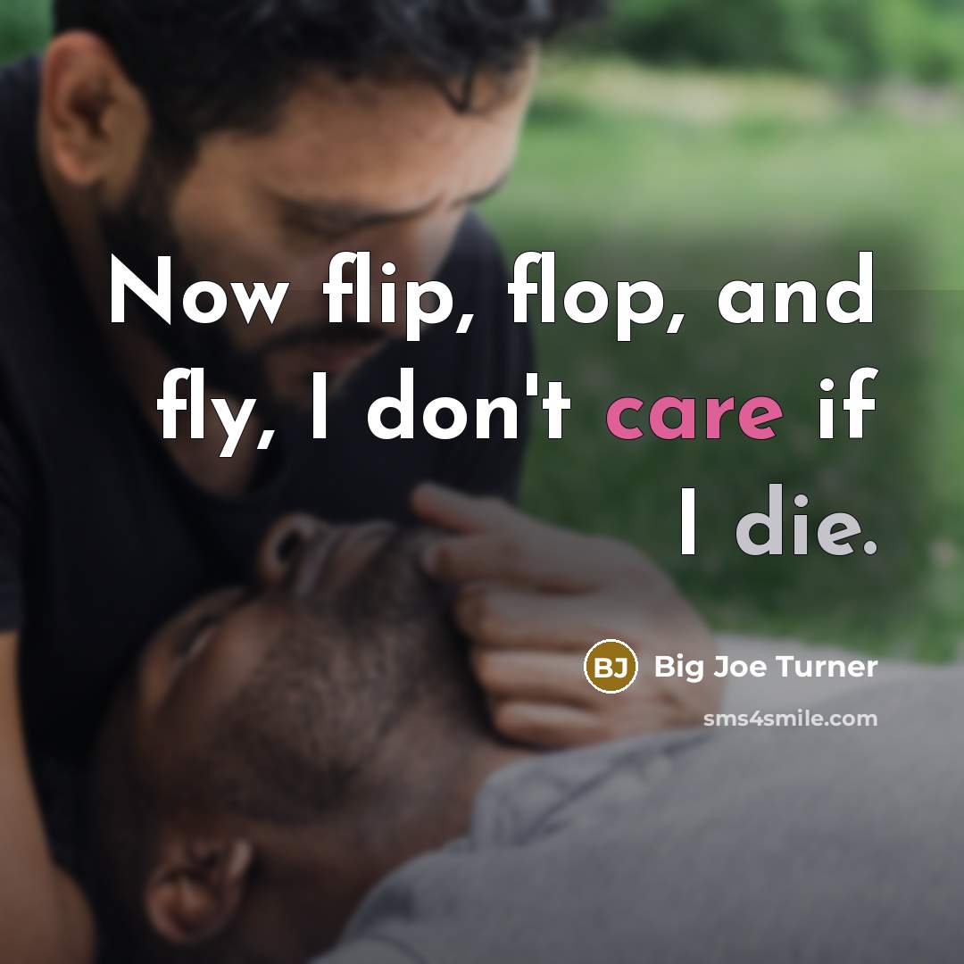 “Now flip, flop, and fly, I don't care if I…” quote by Big Joe Turner