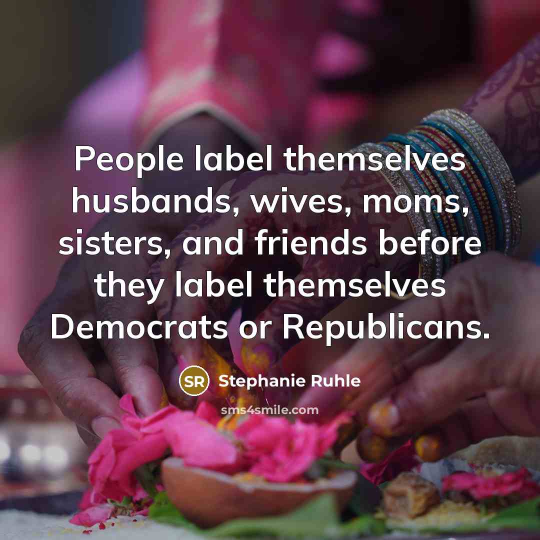 “People label themselves husbands, wives, moms, sisters, and friends before…” quote by Stephanie Ruhle