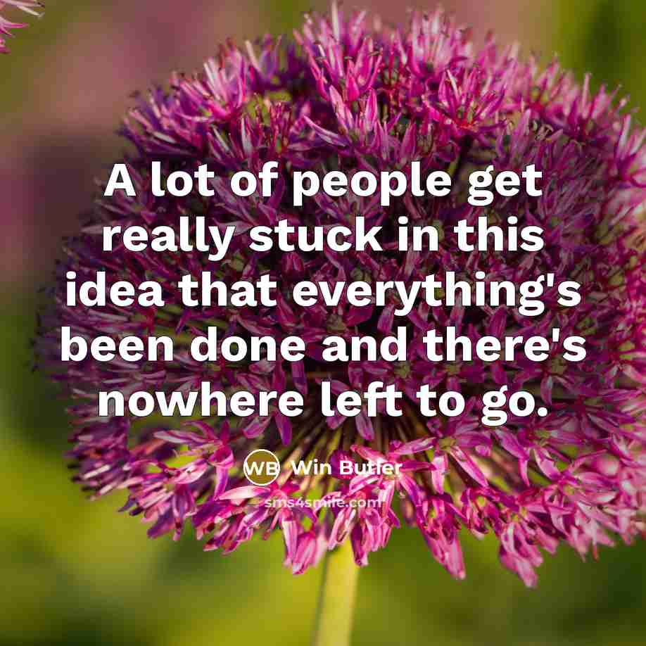 “A lot of people get really stuck in this idea…” quote by Win Butler