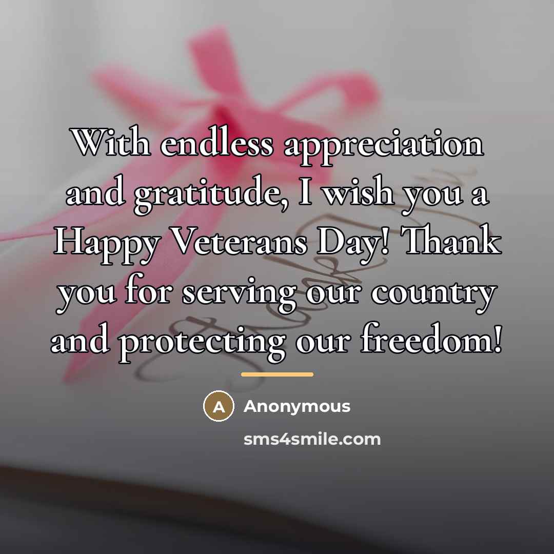 “With endless appreciation and gratitude, I wish you a Happy…” quote by Anonymous