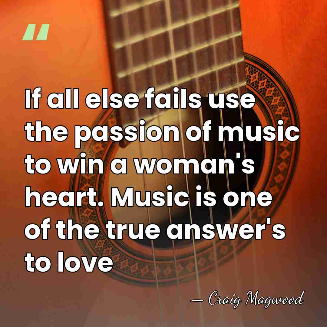 If all else fails use the passion of music to win a&hellip; - Craig Magwood