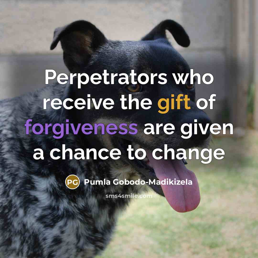“Perpetrators who receive the gift of forgiveness are given a…” quote by Pumla Gobodo-Madikizela