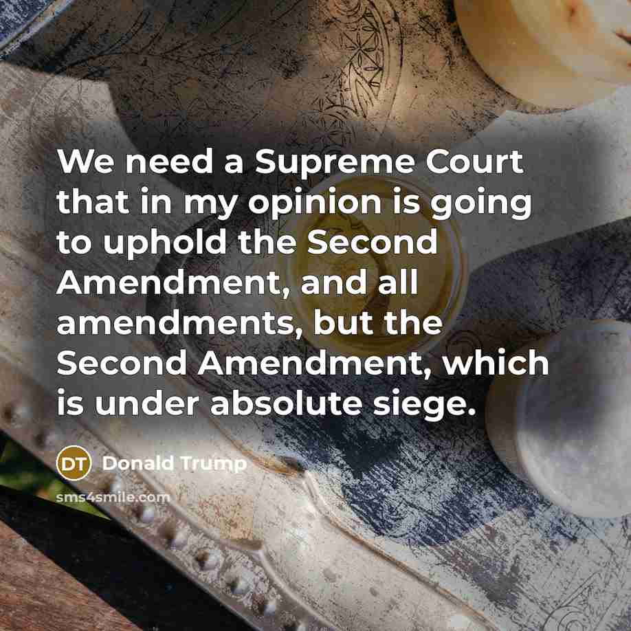 “We need a Supreme Court that in my opinion is…” quote by Donald Trump