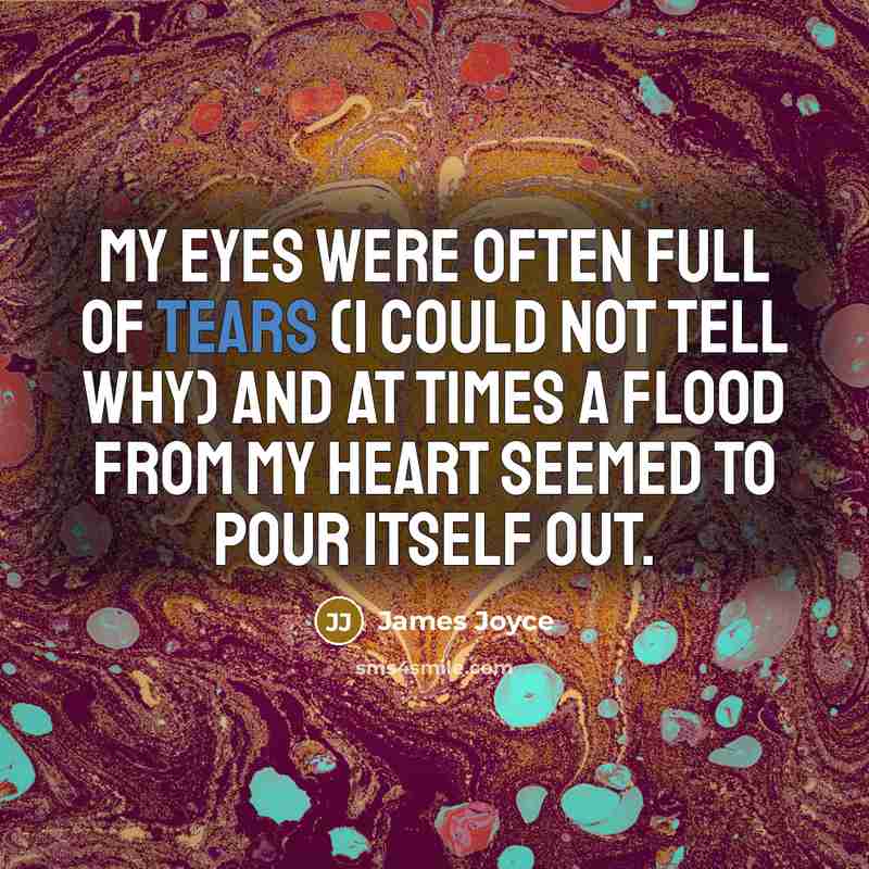 “My eyes were often full of tears (I could not…” quote by James Joyce