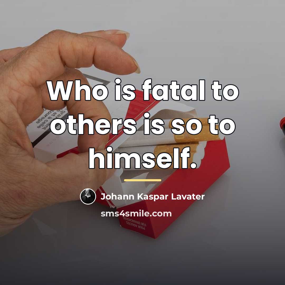“Who is fatal to others is so to himself.…” quote by Johann Kaspar Lavater