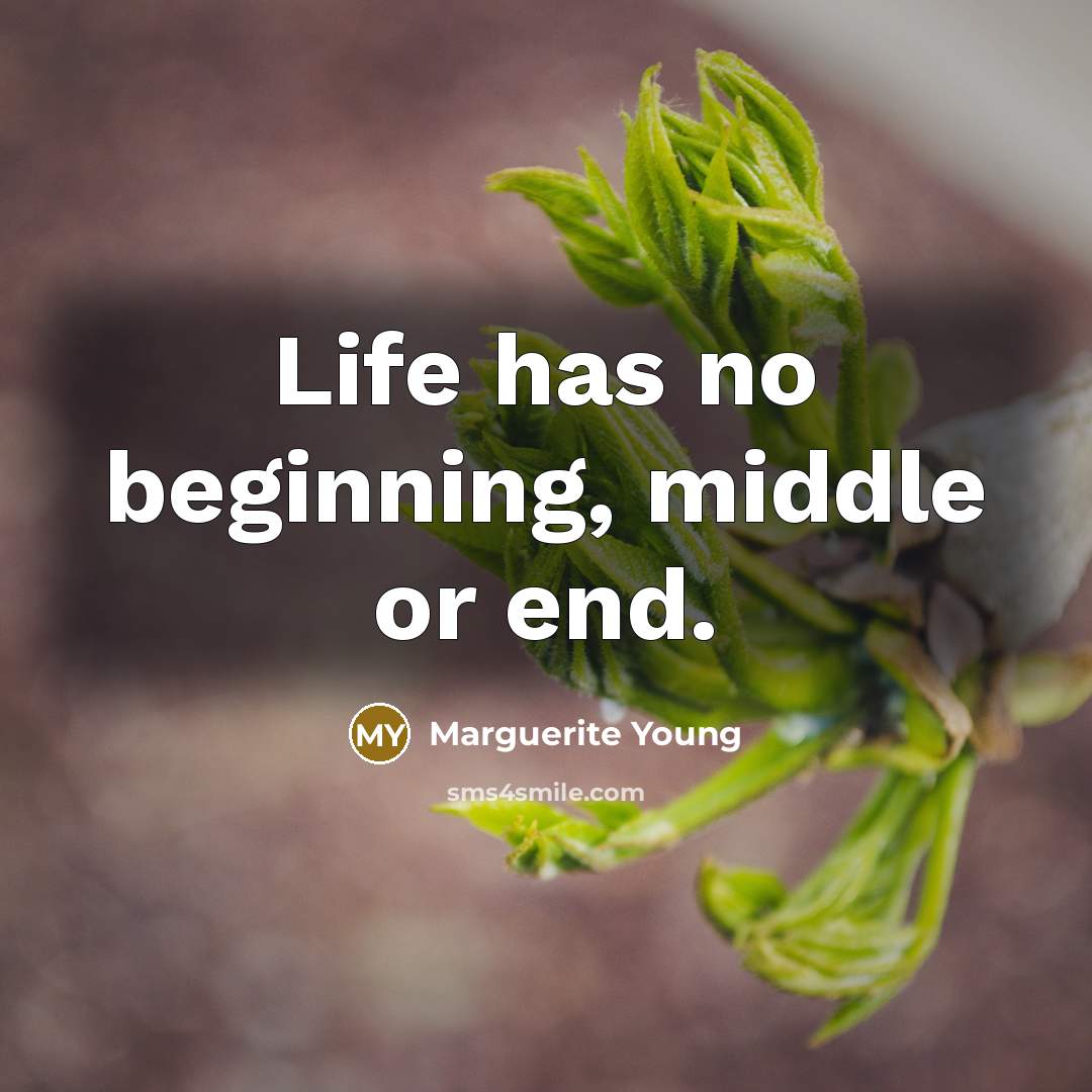 “Life has no beginning, middle or end.…” quote by Marguerite Young