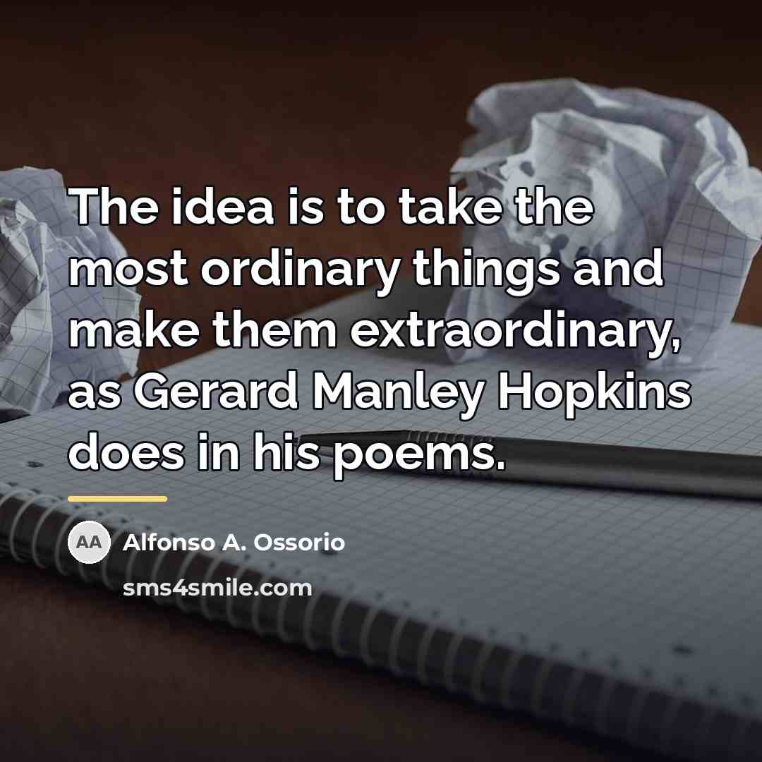 “The idea is to take the most ordinary things and…” quote by Alfonso A. Ossorio