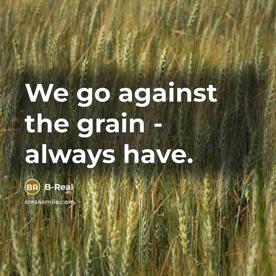 “We go against the grain - always have.…” quote by B-Real