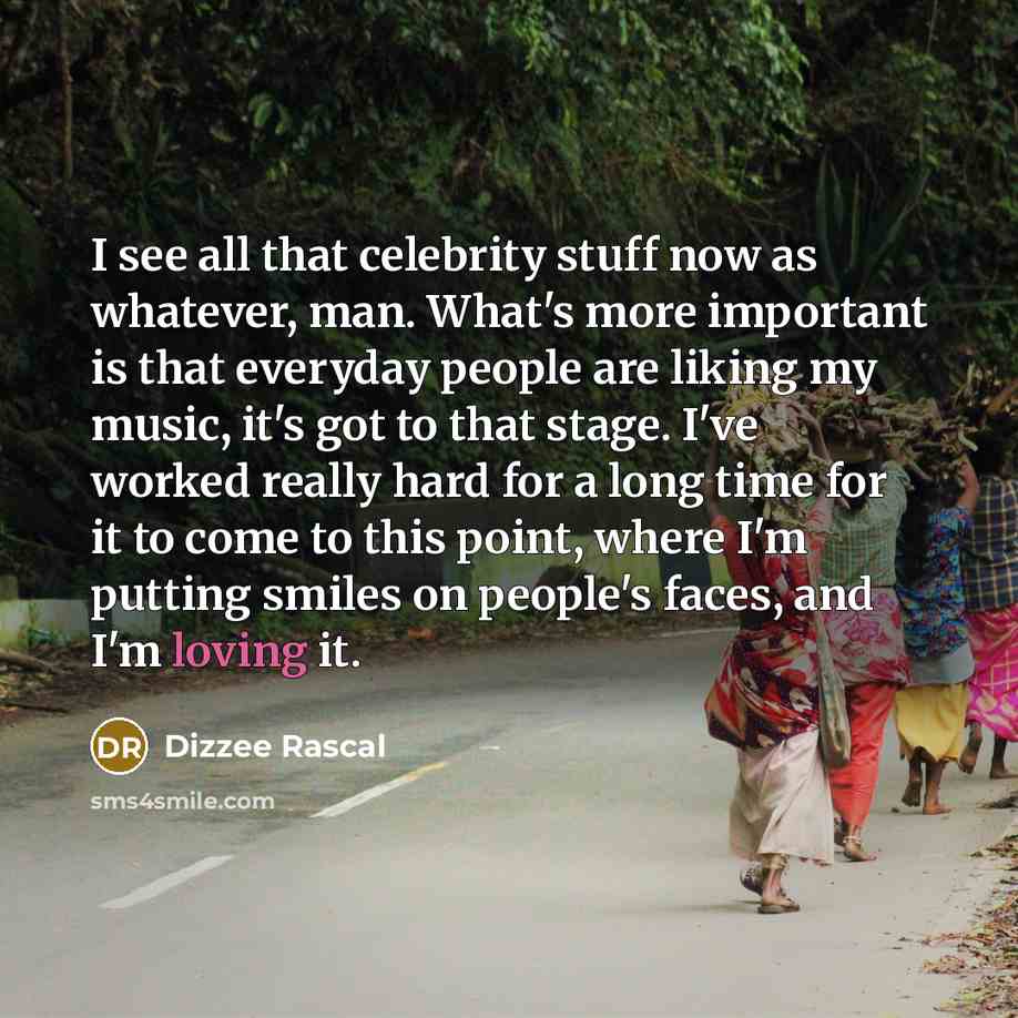 “I see all that celebrity stuff now as whatever, man.…” quote by Dizzee Rascal