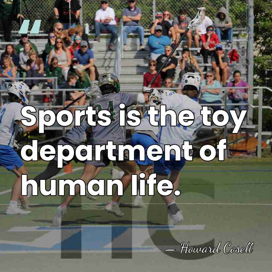 Sports is the toy department of human life. - Howard Cosell