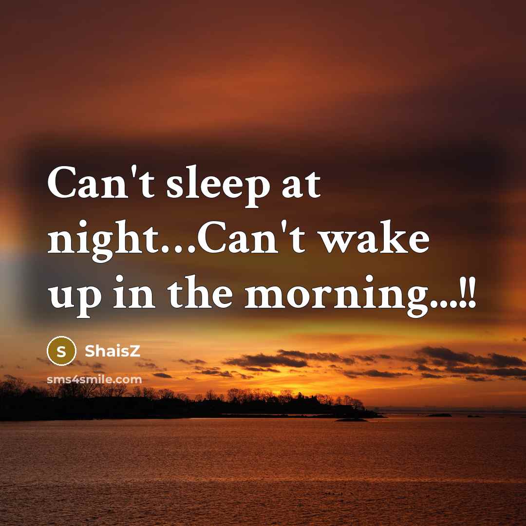 “Can't sleep at night.....Can't wake up in the morning...!!…” quote by ShaisZ