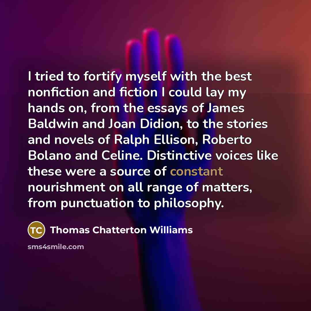 “I tried to fortify myself with the best nonfiction and…” quote by Thomas Chatterton Williams