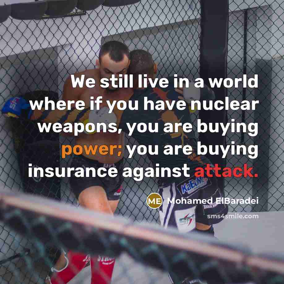 “We still live in a world where if you have…” quote by Mohamed ElBaradei