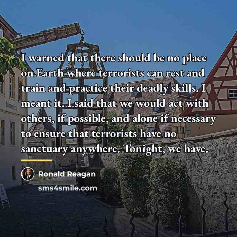 “I warned that there should be no place on Earth…” quote by Ronald Reagan