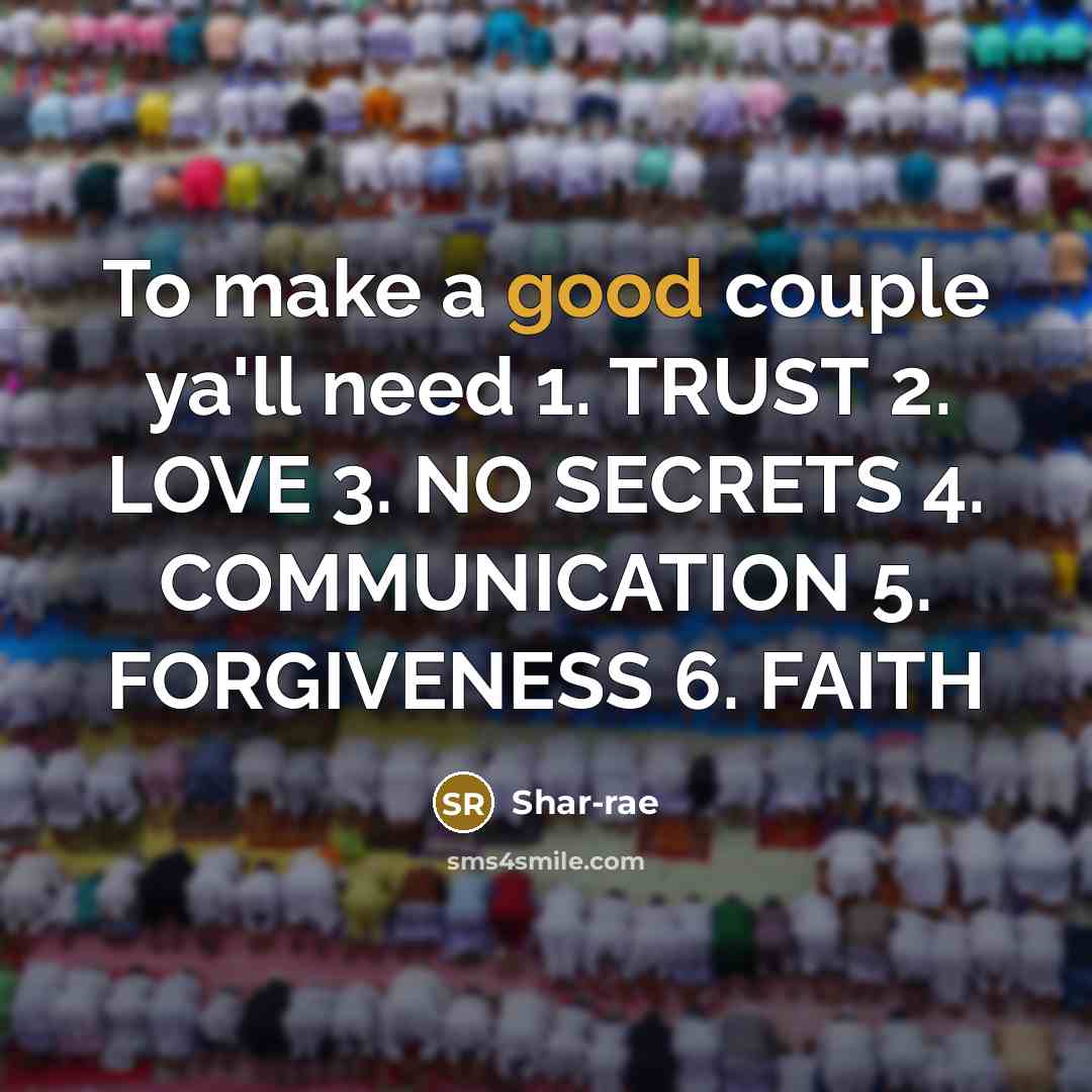 “To make a good couple ya'll need 1. TRUST 2.…” quote by Shar-rae