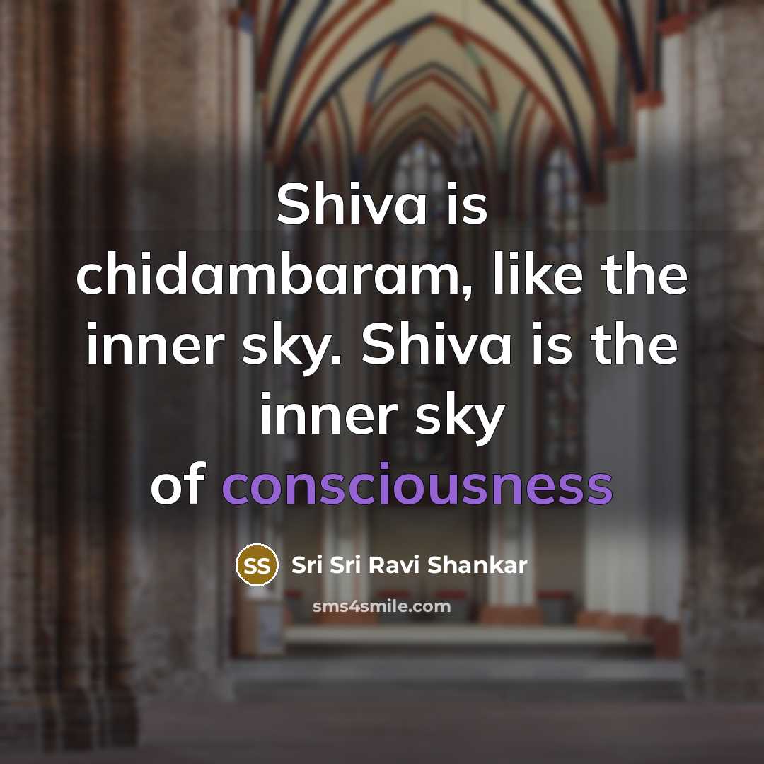 “Shiva is chidambaram, like the inner sky. Shiva is the…” quote by Sri Sri Ravi Shankar