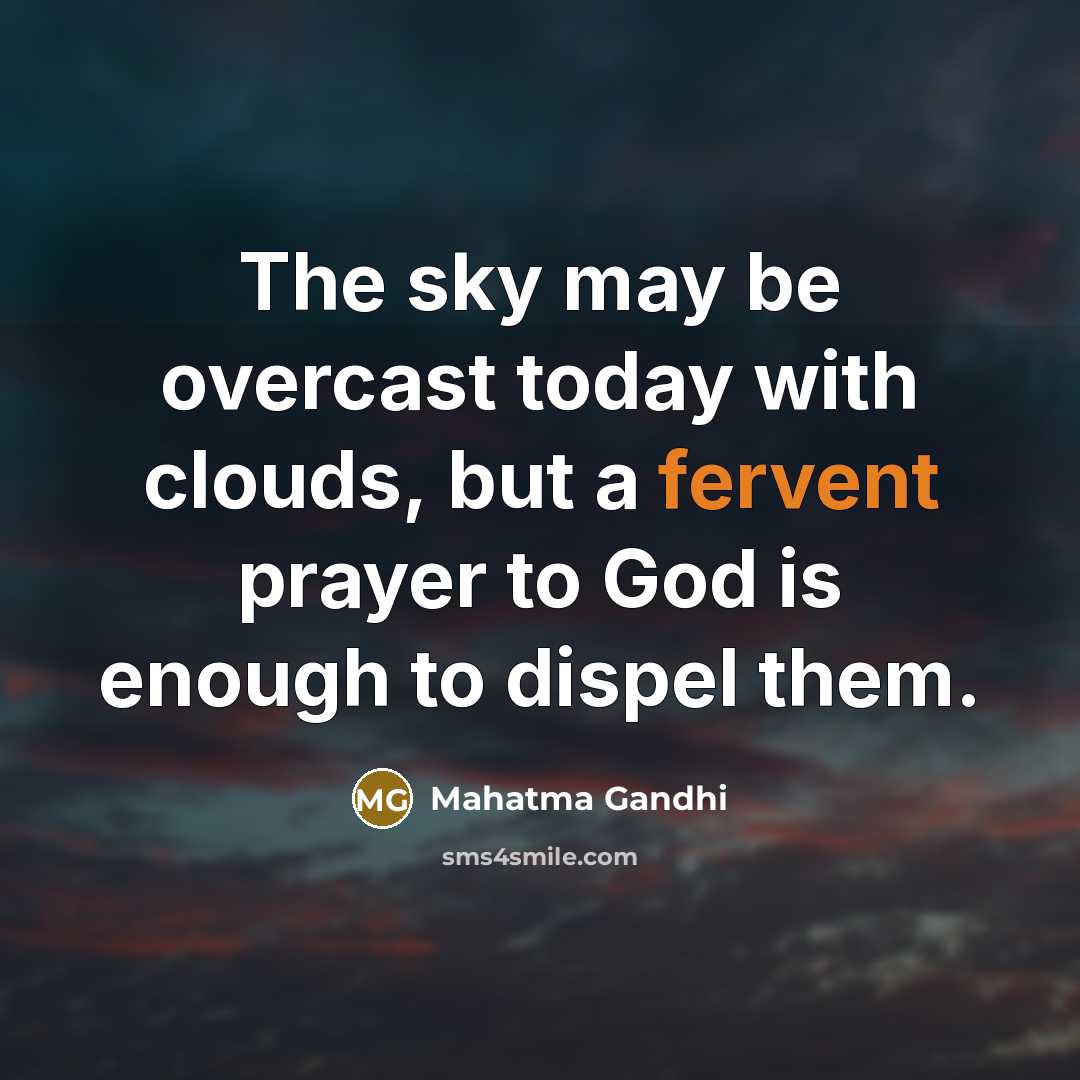 “The sky may be overcast today with clouds, but a…” quote by Mahatma Gandhi