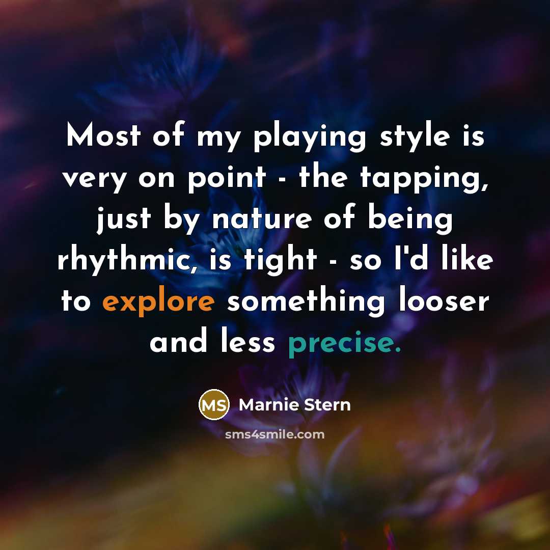 “Most of my playing style is very on point -…” quote by Marnie Stern