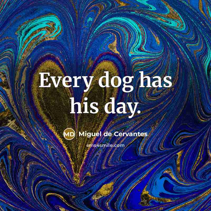 “Every dog has his day.…” quote by Miguel de Cervantes