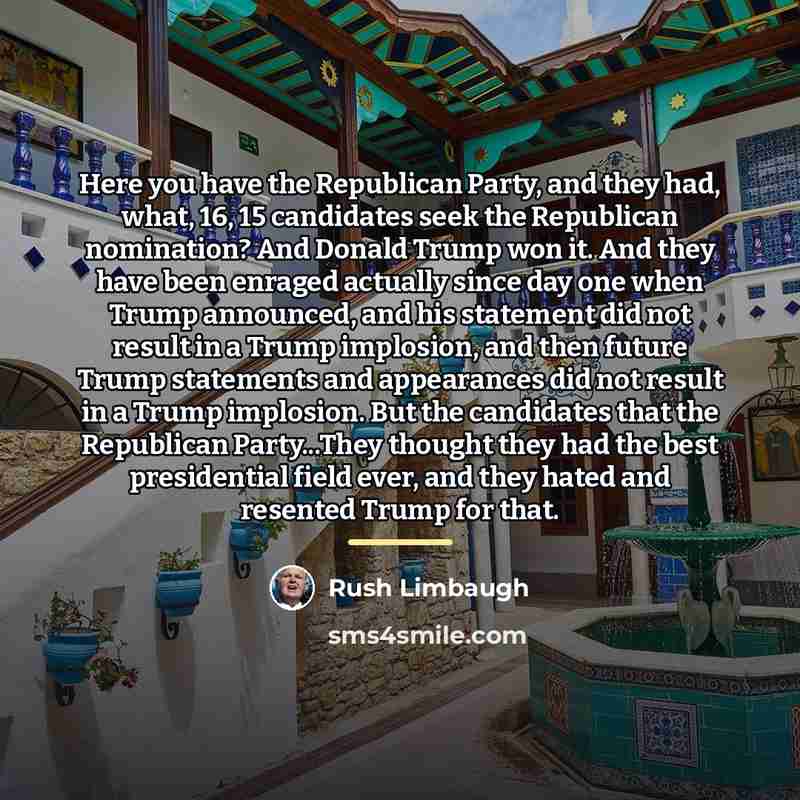 “Here you have the Republican Party, and they had, what,…” quote by Rush Limbaugh