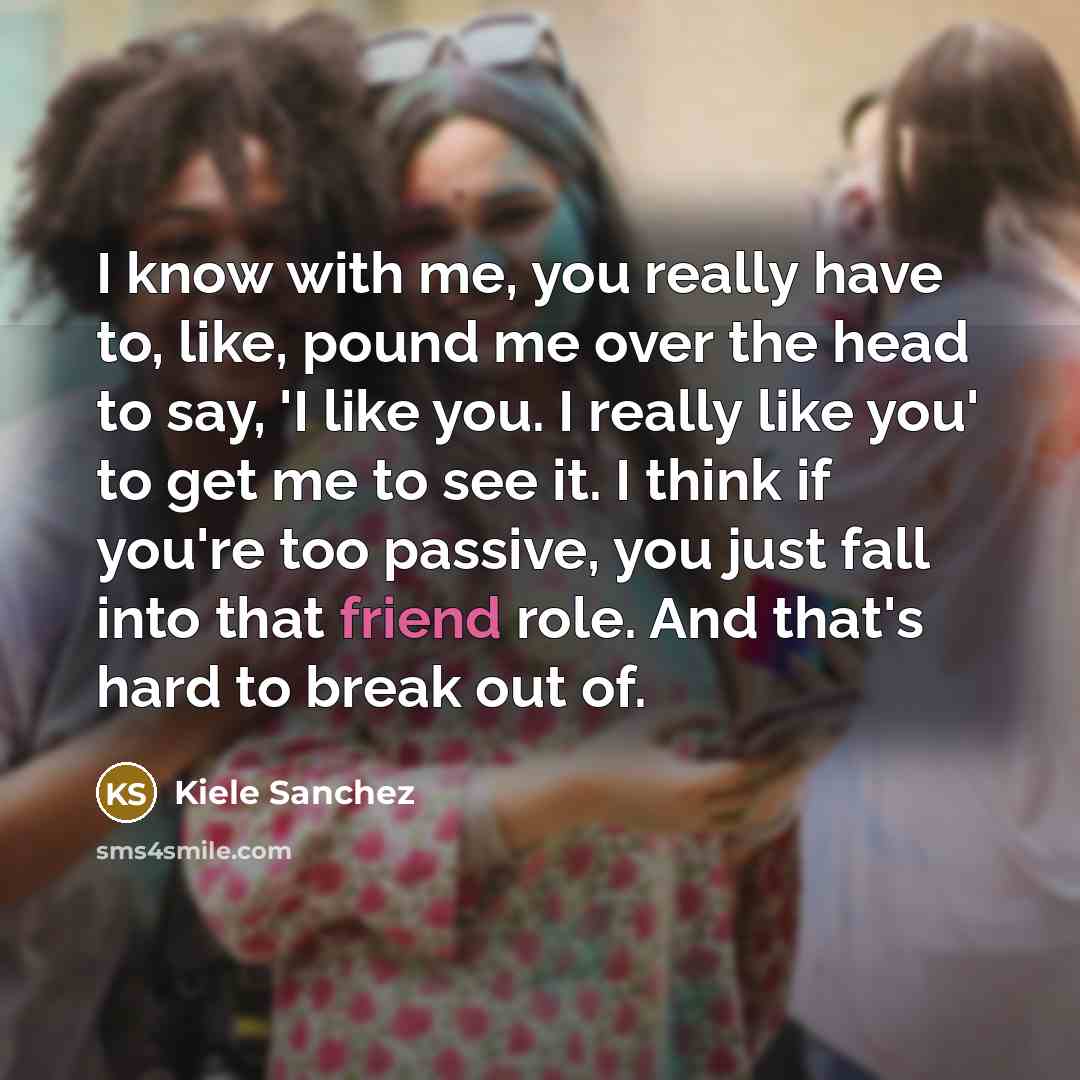 “I know with me, you really have to, like, pound…” quote by Kiele Sanchez