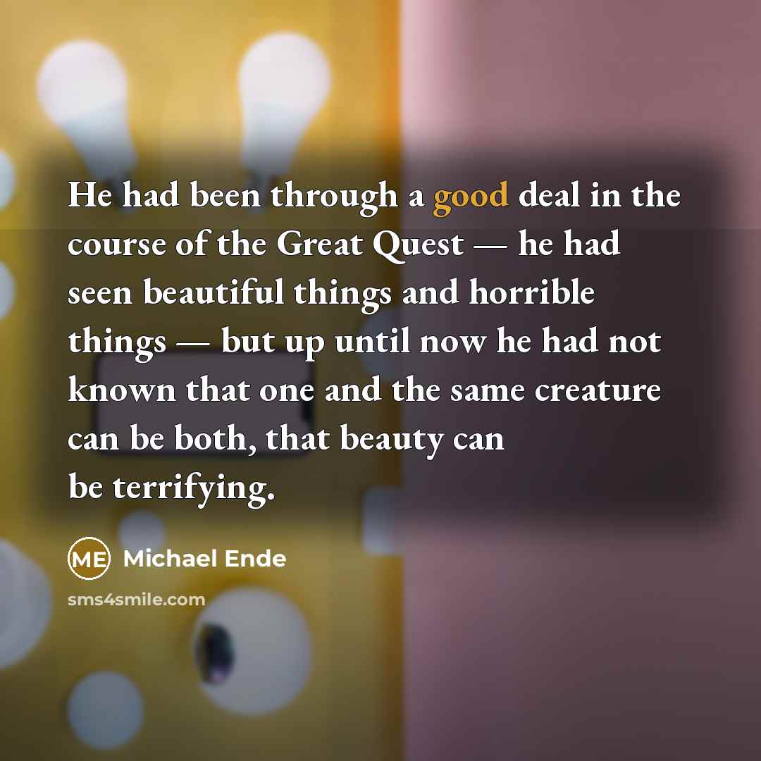 “He had been through a good deal in the course…” quote by Michael Ende