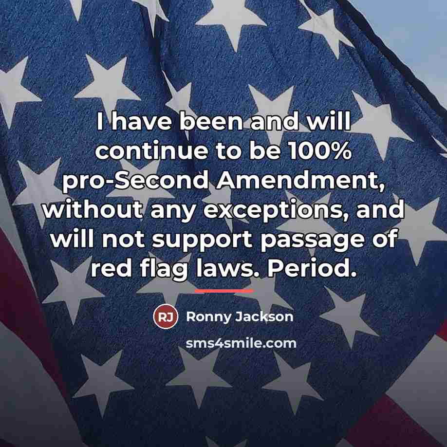 “I have been and will continue to be 100% pro-Second…” quote by Ronny Jackson