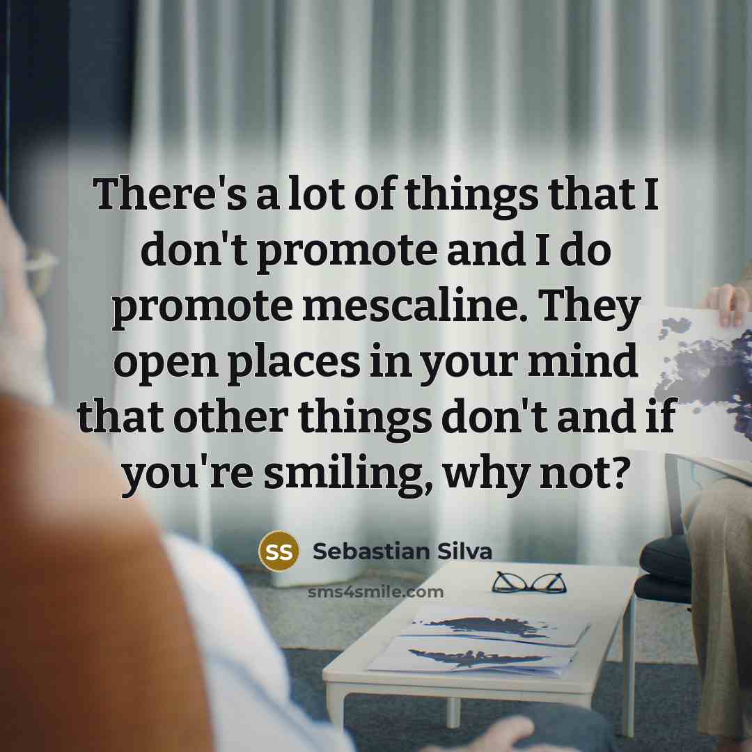 “There's a lot of things that I don't promote and…” quote by Sebastian Silva