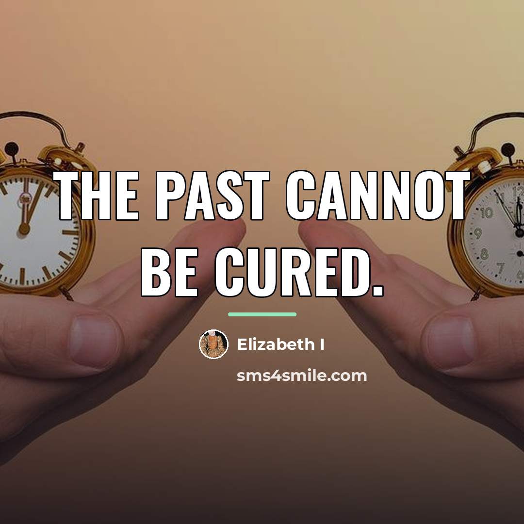 “The past cannot be cured.…” quote by Elizabeth I
