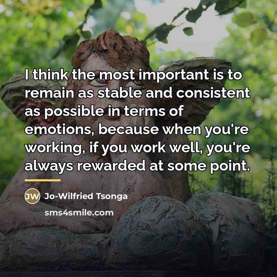 “I think the most important is to remain as stable…” quote by Jo-Wilfried Tsonga