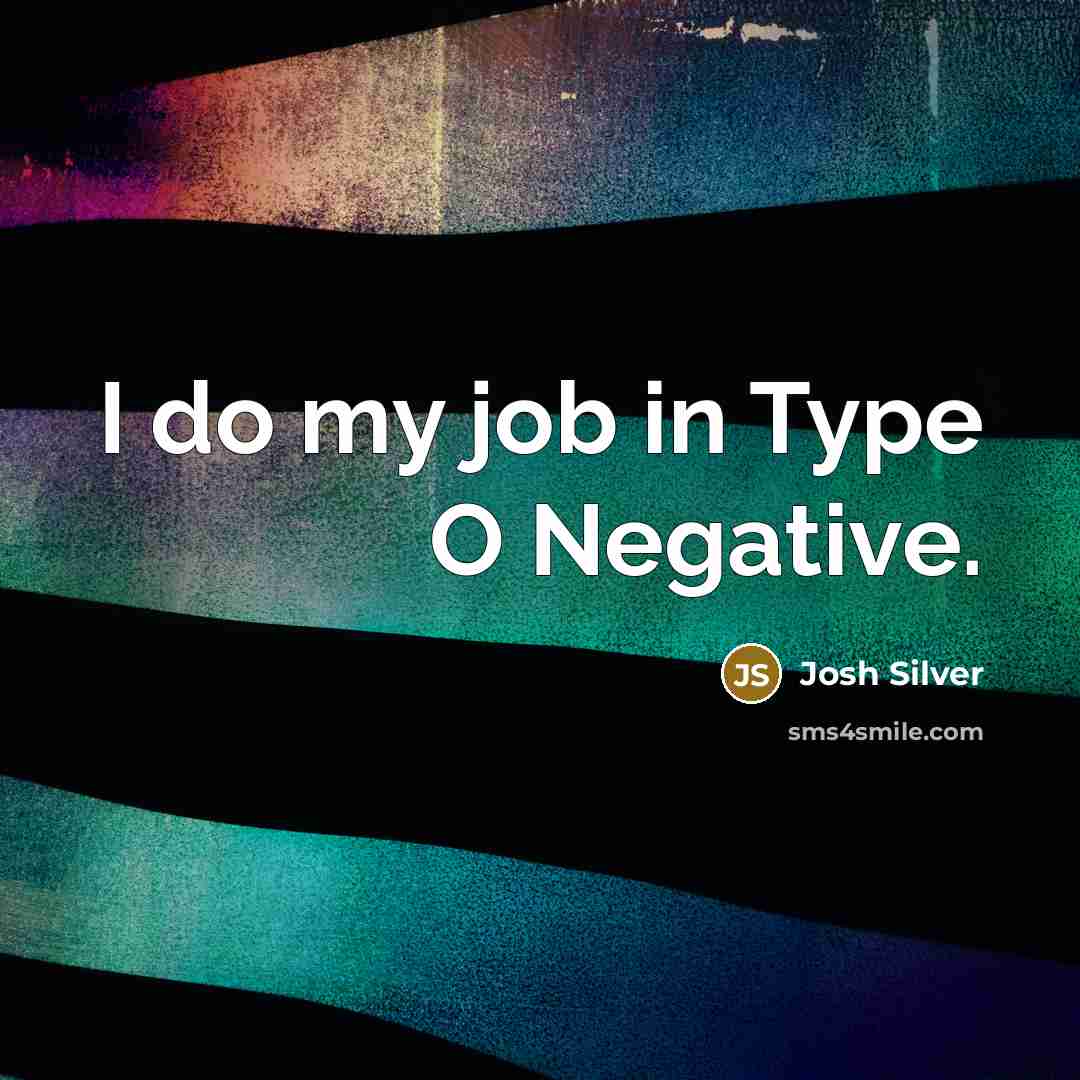 “I do my job in Type O Negative.…” quote by Josh Silver