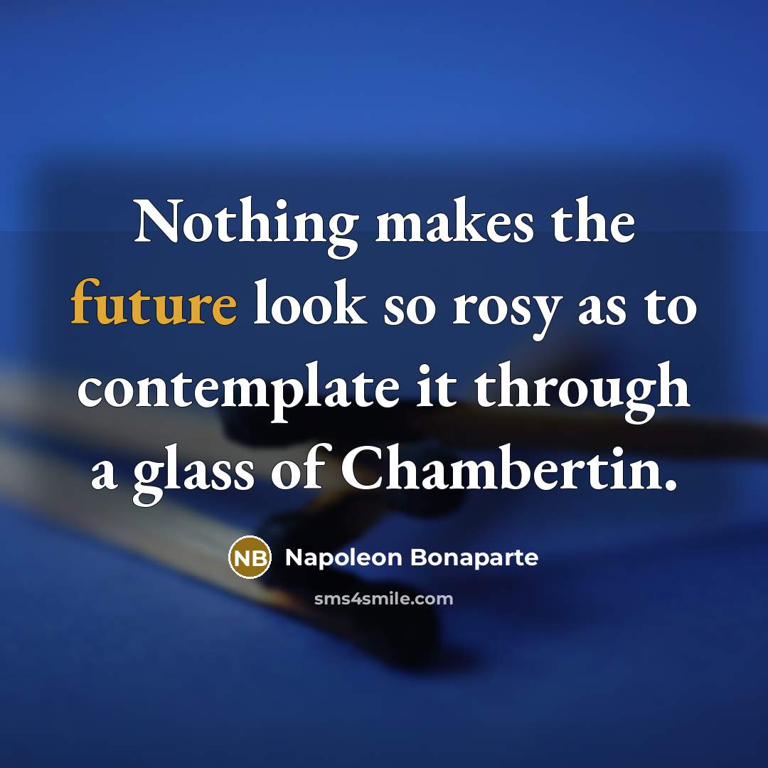 “Nothing makes the future look so rosy as to contemplate…” quote by Napoleon Bonaparte