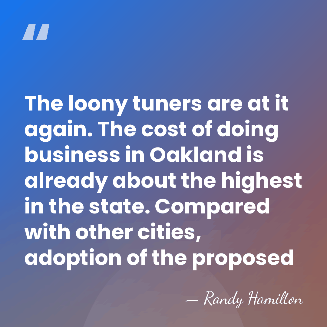 The loony tuners are at it again. The cost of doing business&hellip; - Randy Hamilton