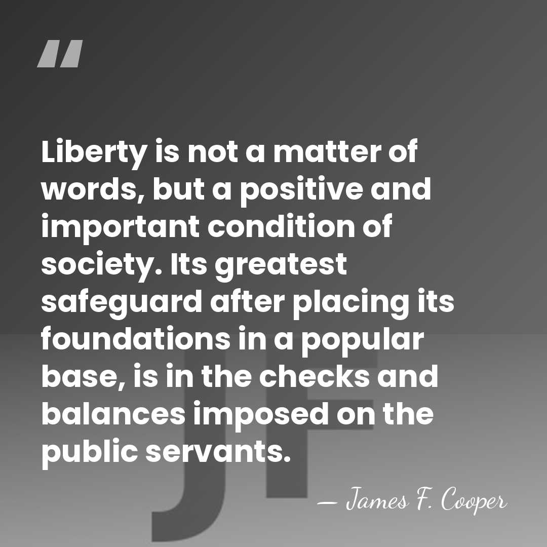 Liberty is not a matter of words, but a positive and important&hellip; - James F. Cooper