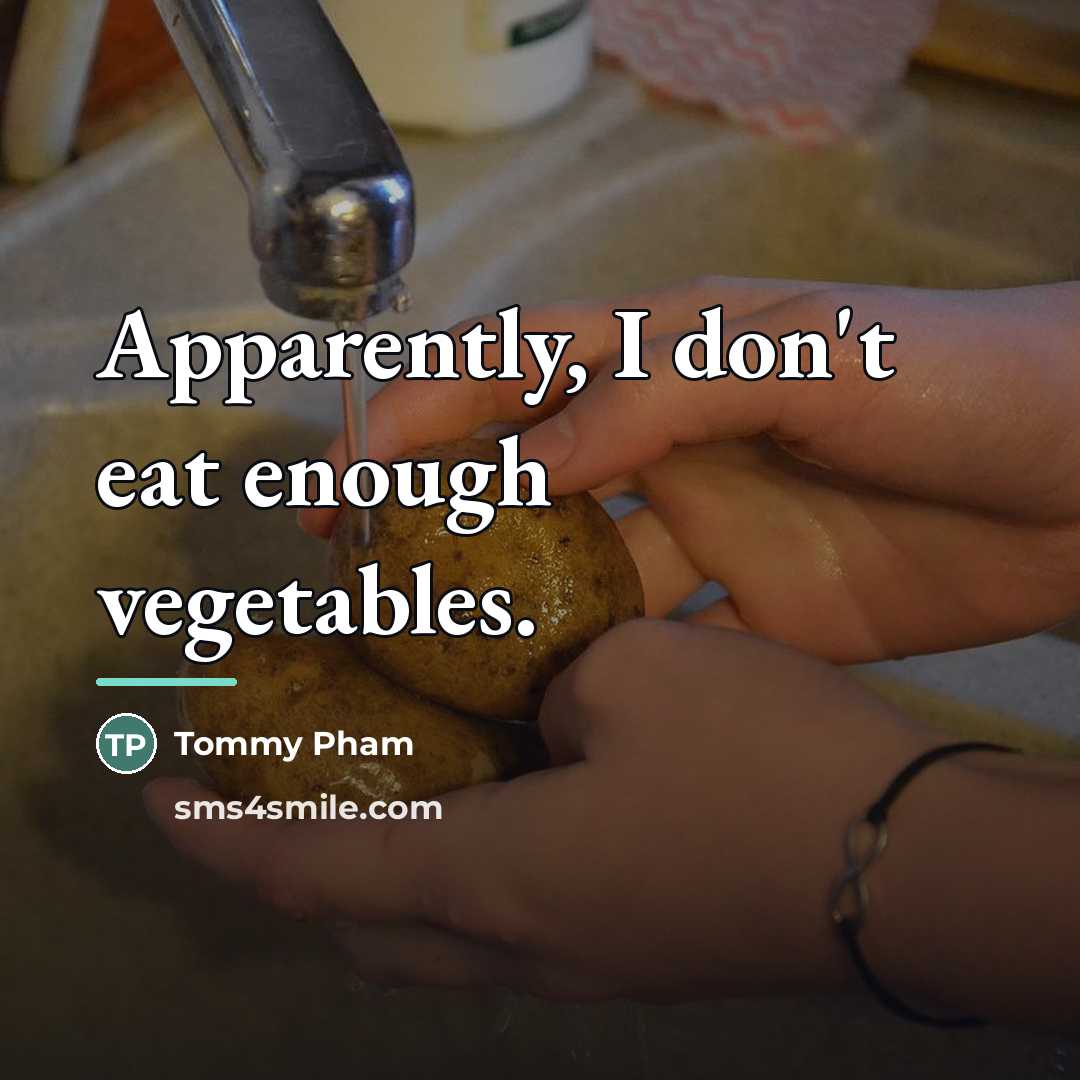 “Apparently, I don't eat enough vegetables.…” quote by Tommy Pham