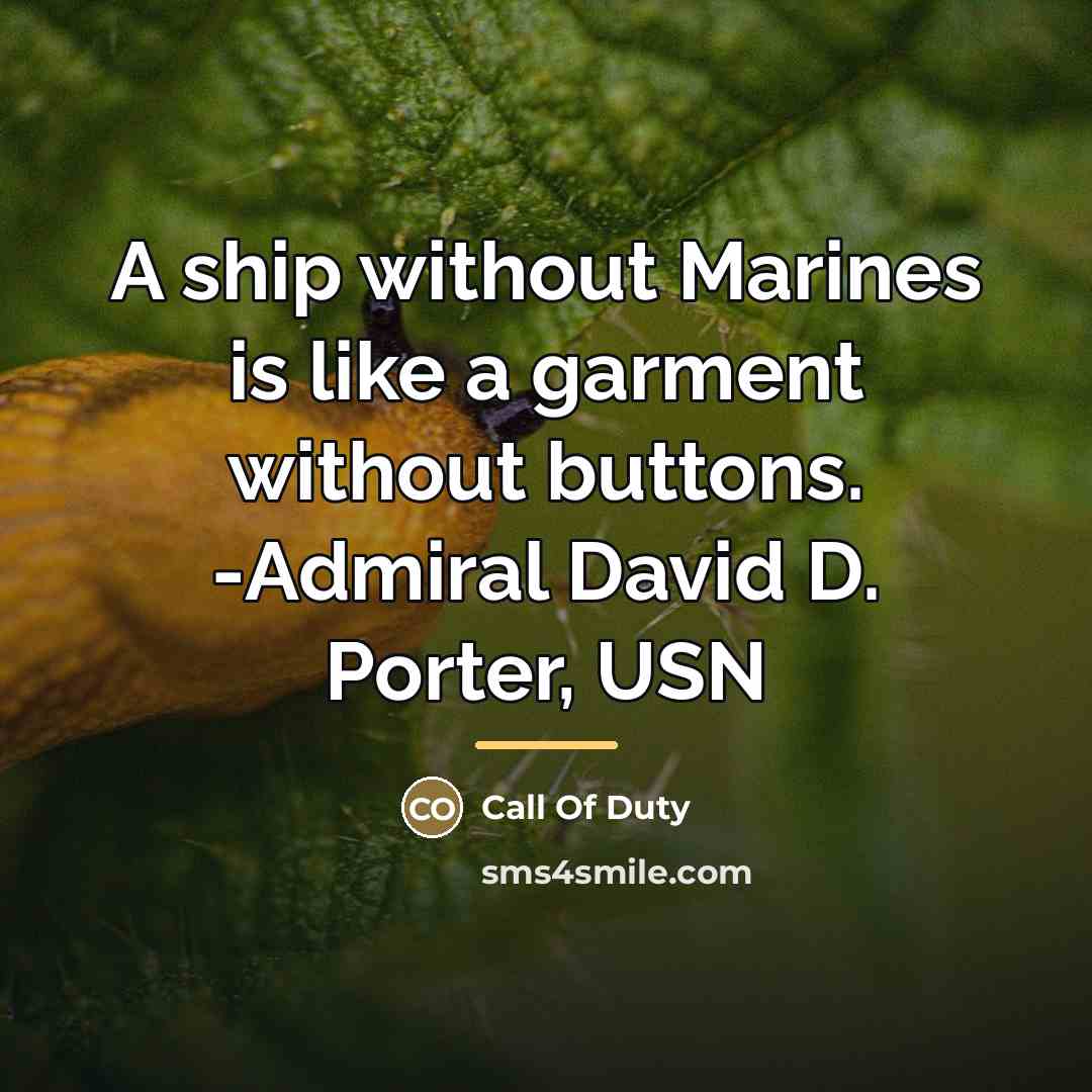 “A ship without Marines is like a garment without buttons.…” quote by Call Of Duty