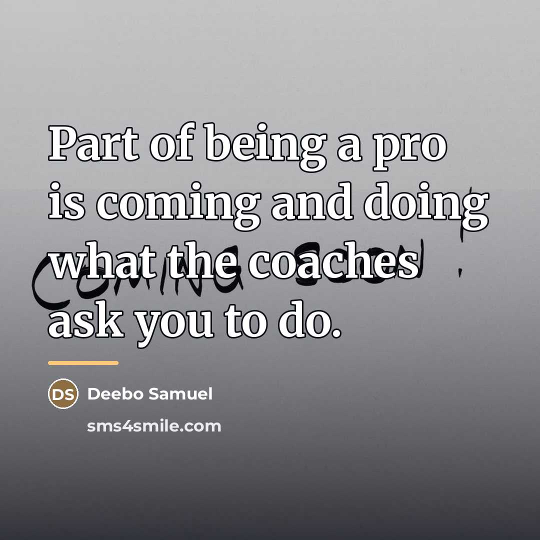 “Part of being a pro is coming and doing what…” quote by Deebo Samuel