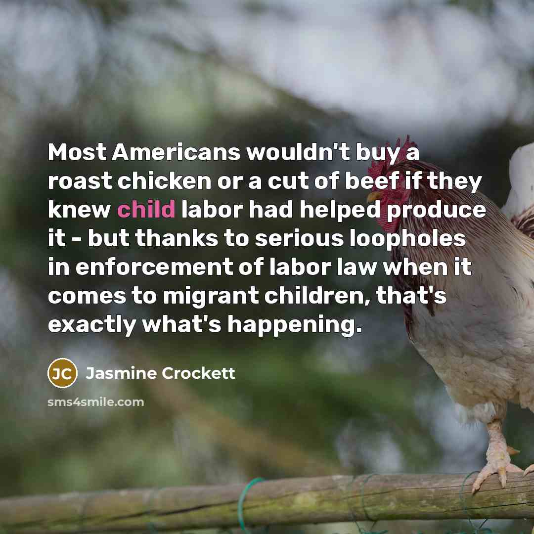 “Most Americans wouldn't buy a roast chicken or a cut…” quote by Jasmine Crockett