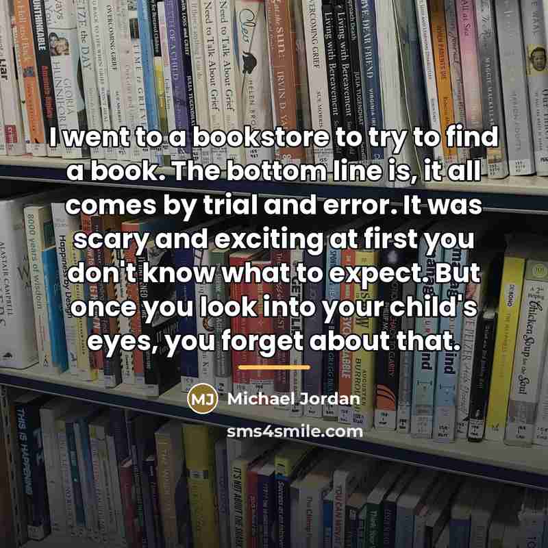 “I went to a bookstore to try to find a…” quote by Michael Jordan