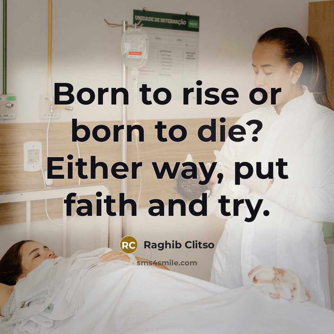 “Born to rise or born to die? Either way, put…” quote by Raghib Clitso